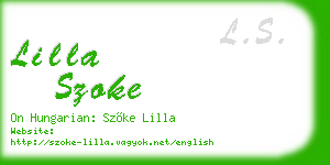 lilla szoke business card